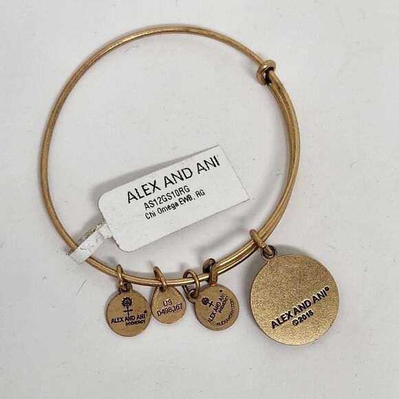 ALEX and ANI Chi Omega Gold Tone Bracelet NWT - Picture 2 of 5